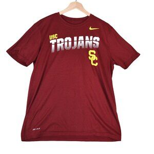Nike USC Trojans Dri-FIT Tee Shirt Men’s Large Slim Fit Maroon Athletic Sportswe